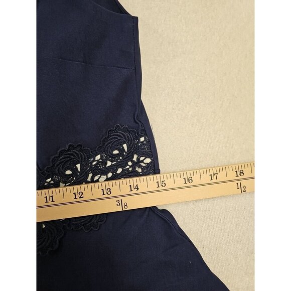 Womens Size 10 Fit-and-Flare Dress Blue Sleeveless Homeyee Zip Back Event New - Picture 2 of 8